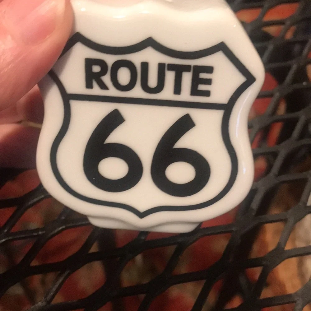 Route 66 Salt & Pepper & Toothpick Holder